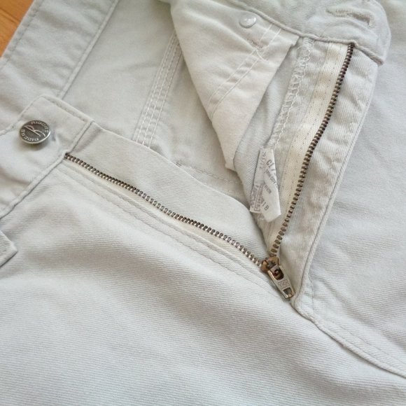 Vintage Riders by Lee 100% cotton khaki denim high waisted crop pants - Picture 3 of 11